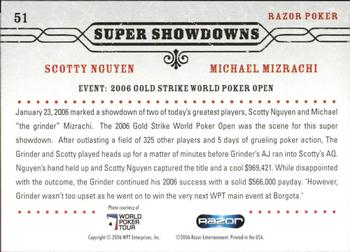 2006 Razor Poker #51 Scotty Nguyen / Michael Mizrachi Back